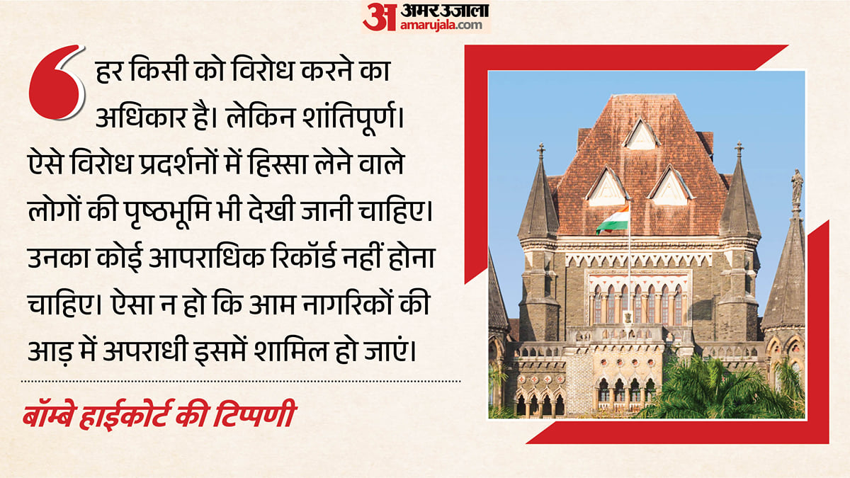'विरोध करना मौलिक अधिकार':                                   बॉम्बे हाईकोर्ट ने कहा- प्रदर्शन में आपराधिक गतिविधि का भी संदेह, जानें पूरा मामला