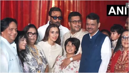 Chief Minister Devendra Fadnavis and Actor Jackie Shroff attends the naming ceremony of the Bappi Lahiri Marg