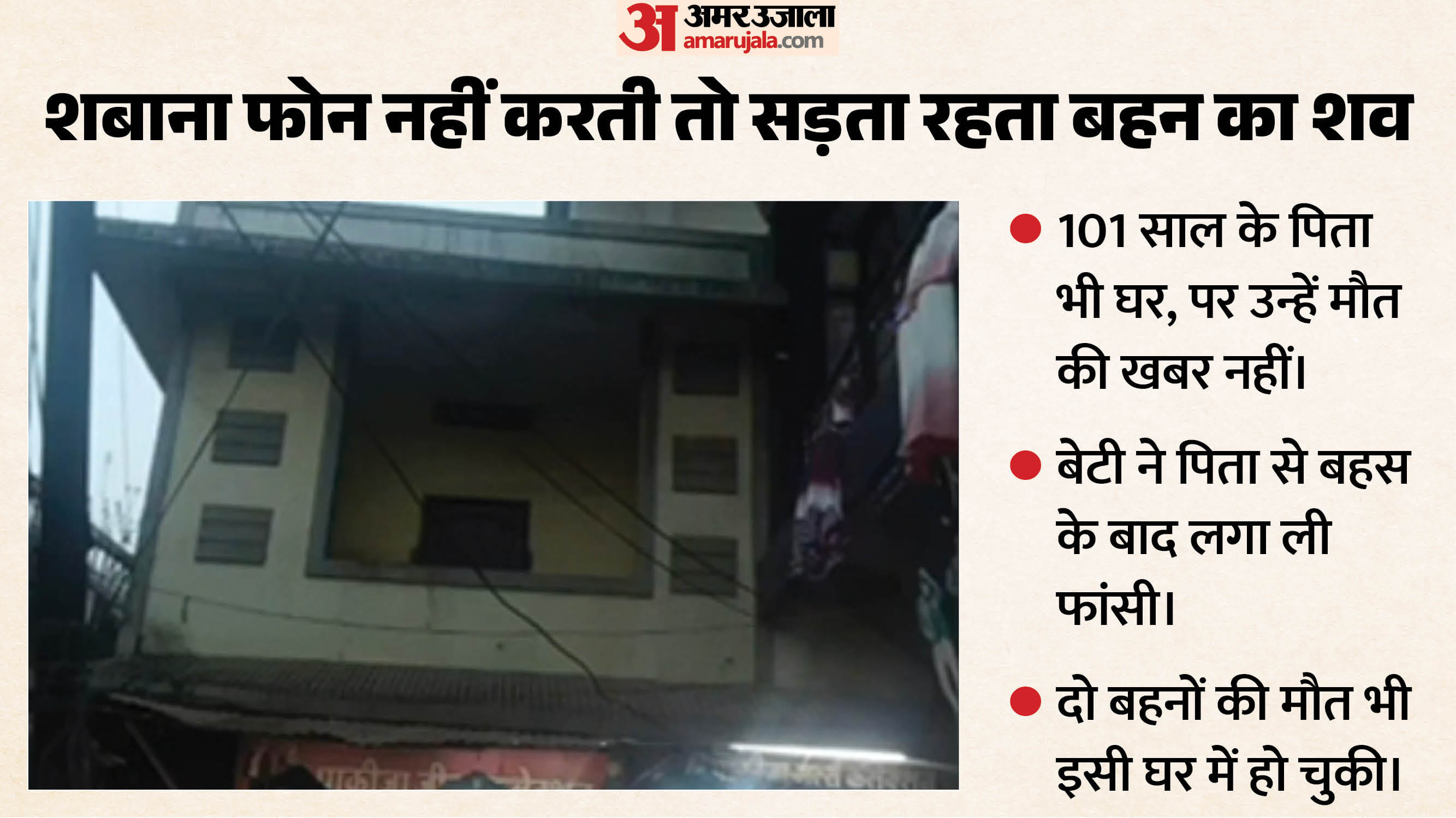 इस घर में बंद था बेटी का शव