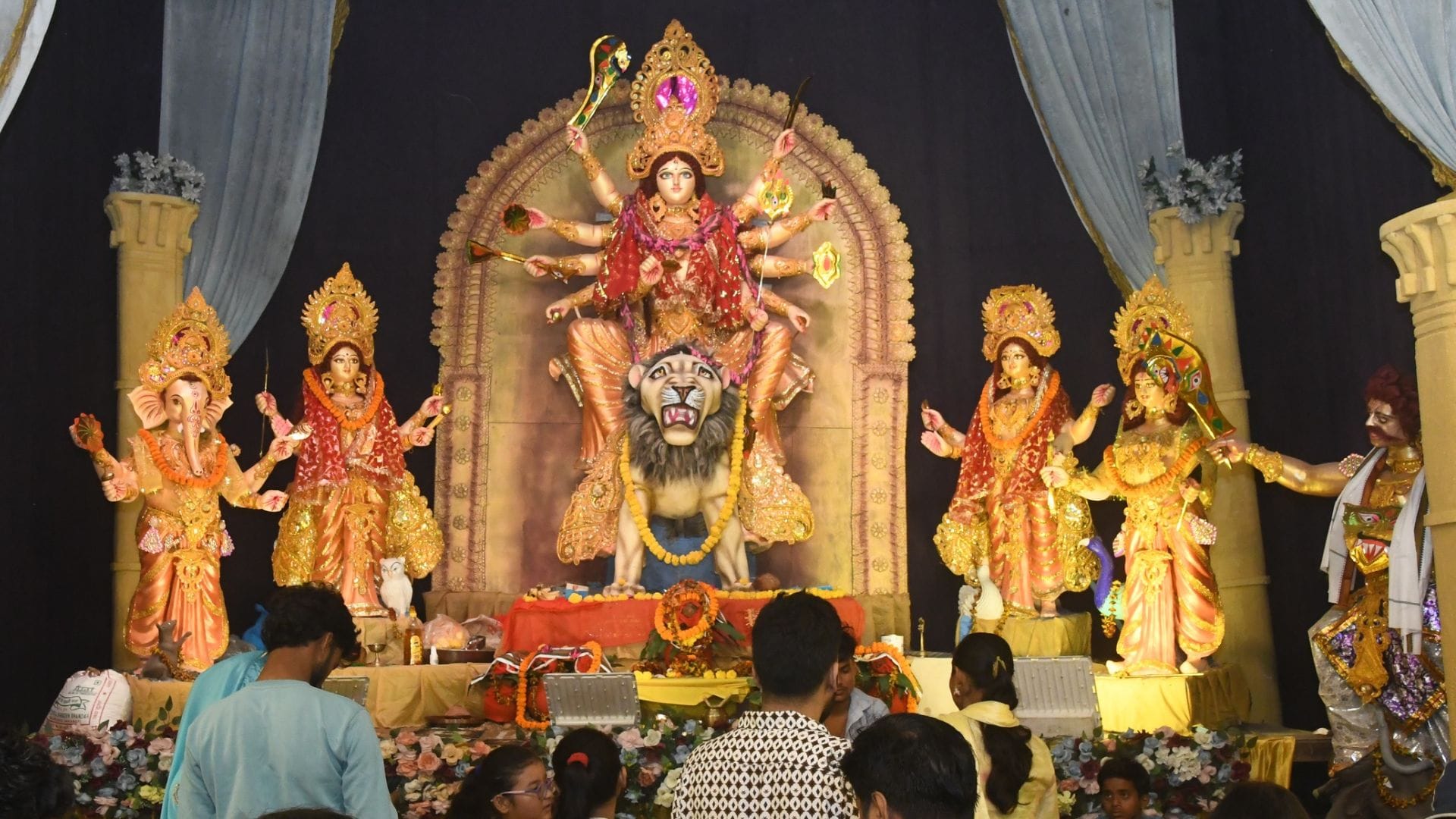 Fire brigade conducts inspection special fire safety measures being implemented pandals granted permission