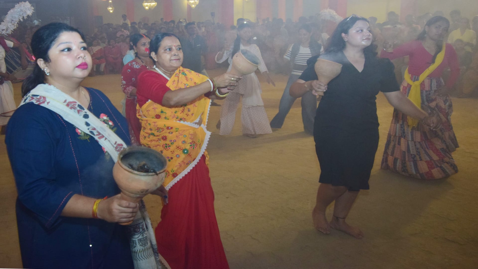Crowds of devotees thronged pandals and temples on the auspicious occasion of Mahanavami during Navaratri