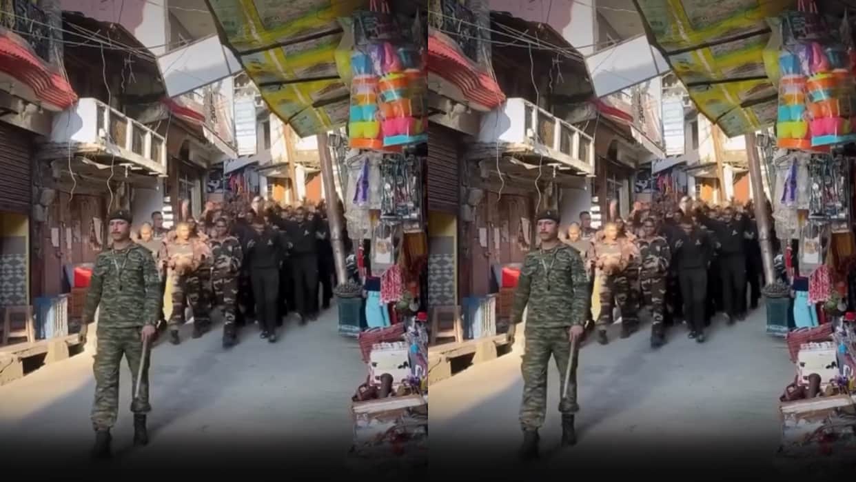 Indian Army Soldiers Carry Mata Ranis Doli Army Band Adds to the Devotional Spirit