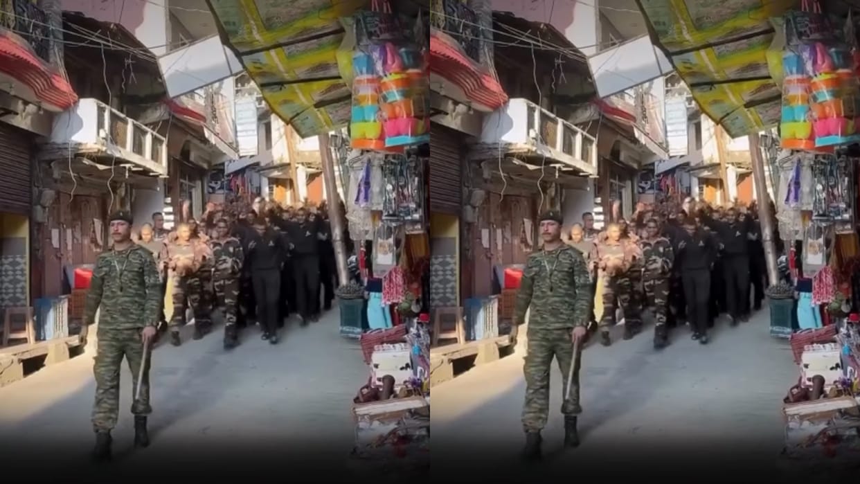 Indian Army Soldiers Carry Mata Ranis Doli Army Band Adds to the Devotional Spirit