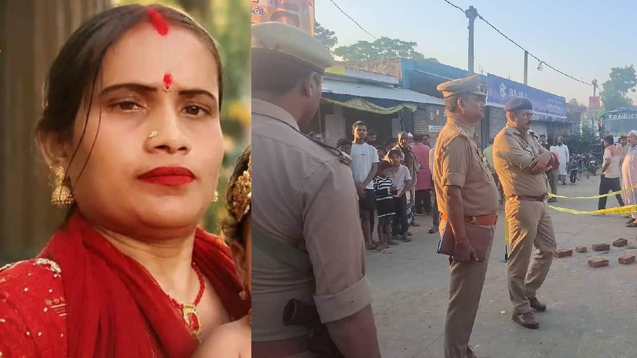 UP Husband kills wife Shravasti son and daughter faint upon seeing mother's body; police apprehend the ac