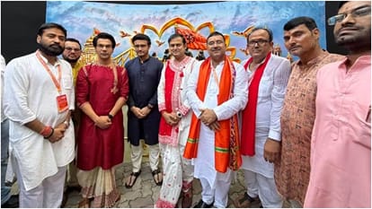 Durga Puja: Rajkummar Rao and sourav ganguly at Durga Puja pandal sumona chakravarti Dhunuchi Naach viral