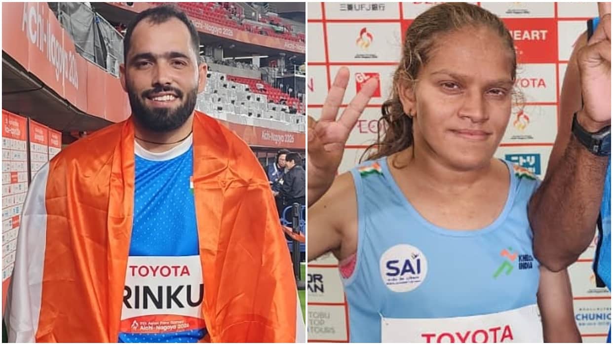Asian Para Games: Rinku, Soumya Shine with Gold Medals for India