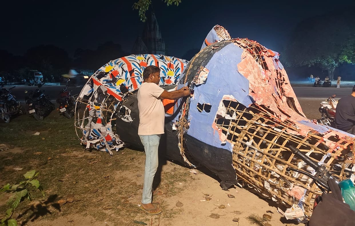 Varanasi 60 foot tall effigy of Ravana will be set ablaze in Ramnagar