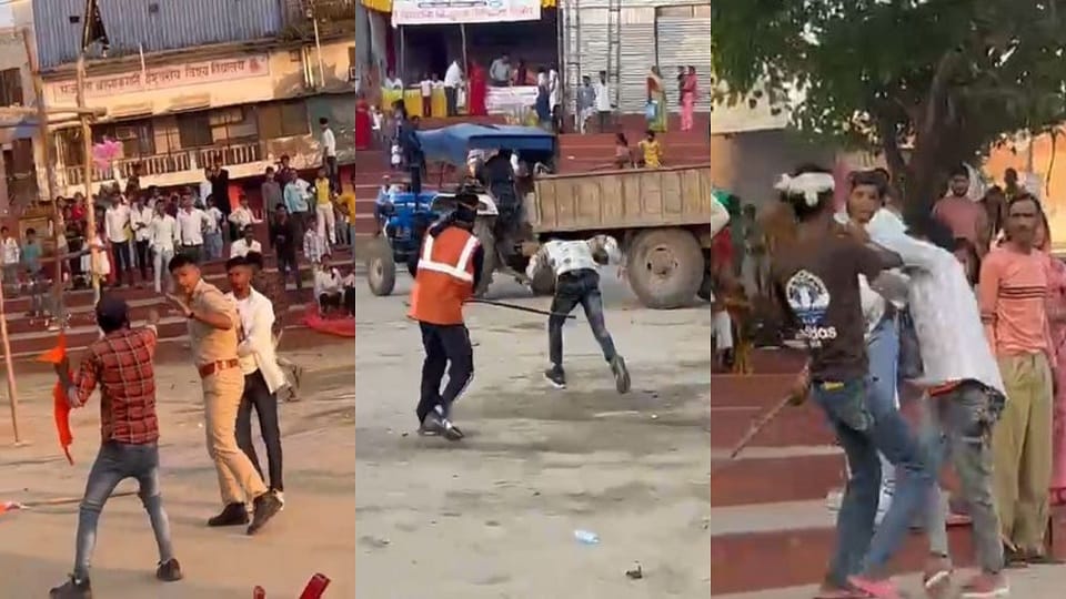 Sanitation workers beat up some youths at Ramlila Ground in Firozabad video goes viral