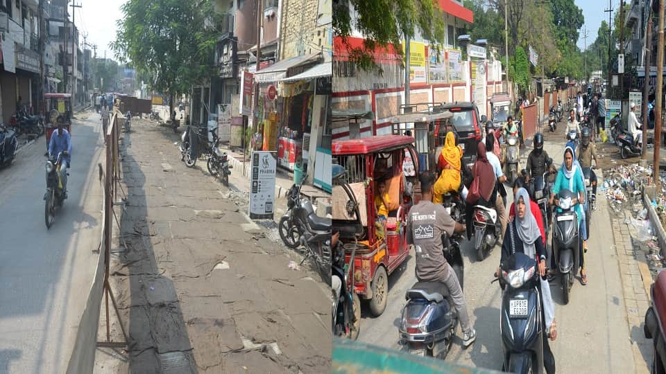 Aligarh CM Grid 1100m Road Incomplete in 11 Months