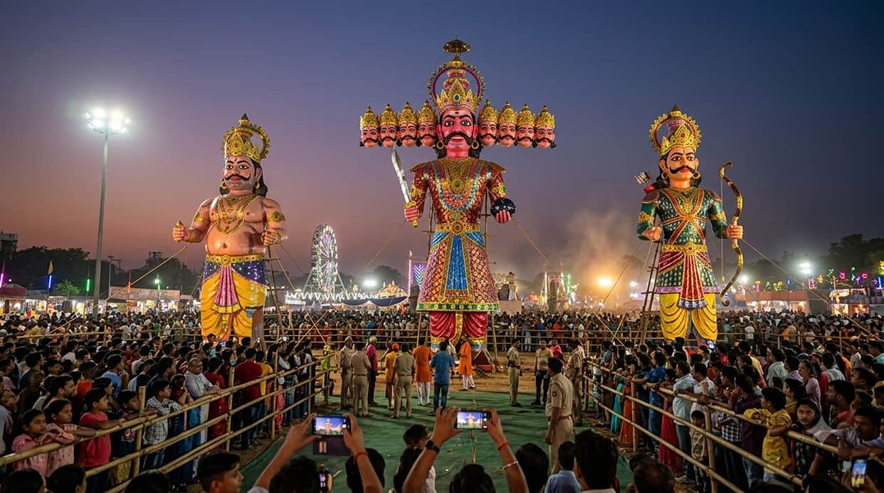 Dussehra 2026 Why are the ravana kumbhakarna and meghnada dahan on vijayadashami