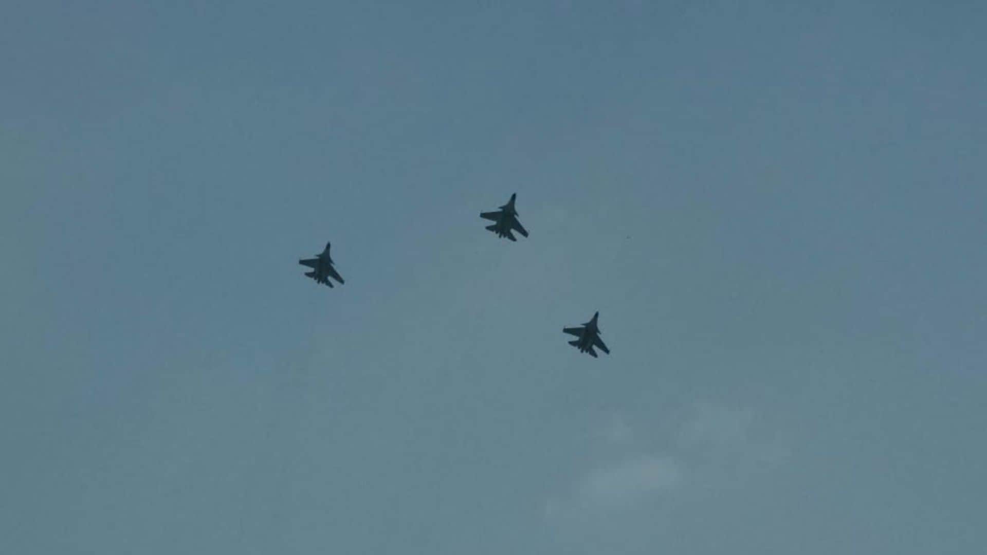 Air show across impenetrable security perimeter, solar-powered CCTV cameras installed across 10 blocks