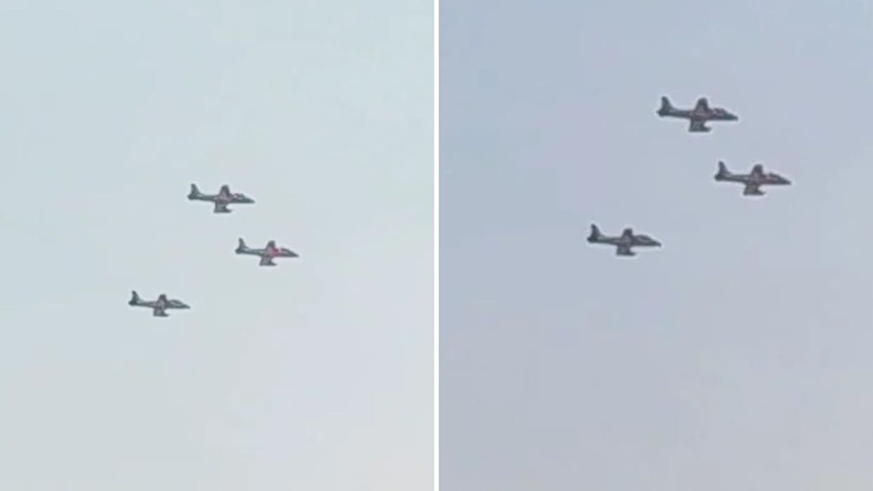 Varanasi air show supersonic aircraft roared above Namo Ghat performing loops and barrel rolls sky