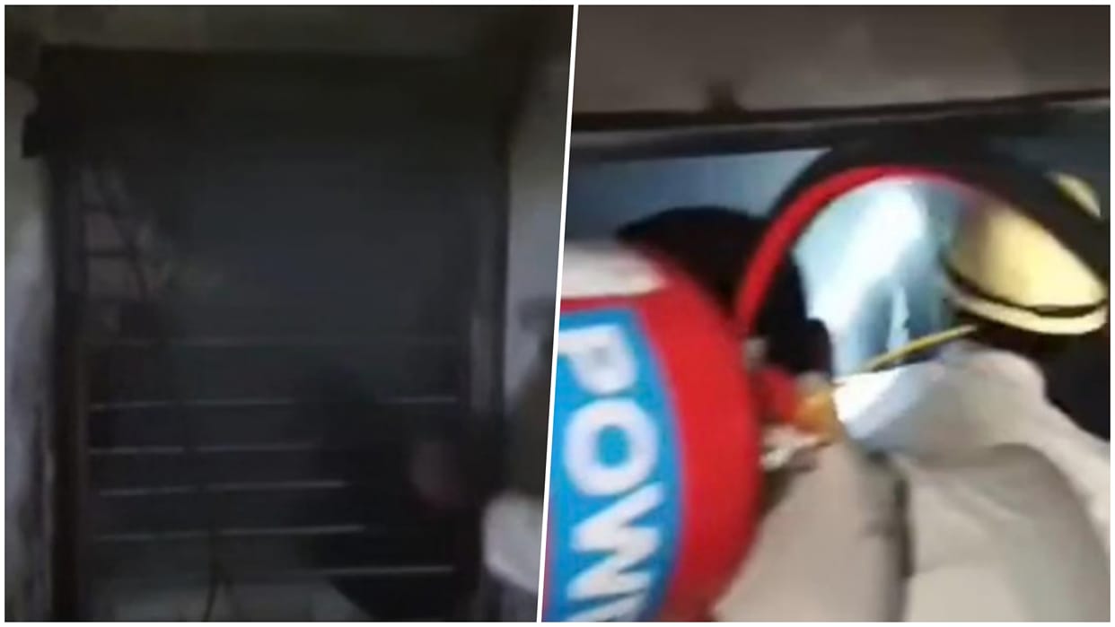 Korba: Fire Engulfs Locked House, Firefighters Rescue Gas Cylinder; No Casualties Reported