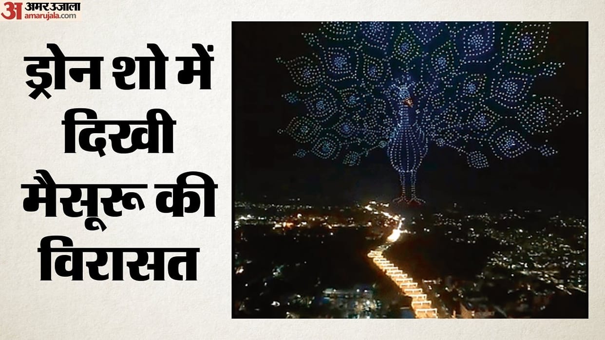 mysuru dussehra drone show guinness world record drones