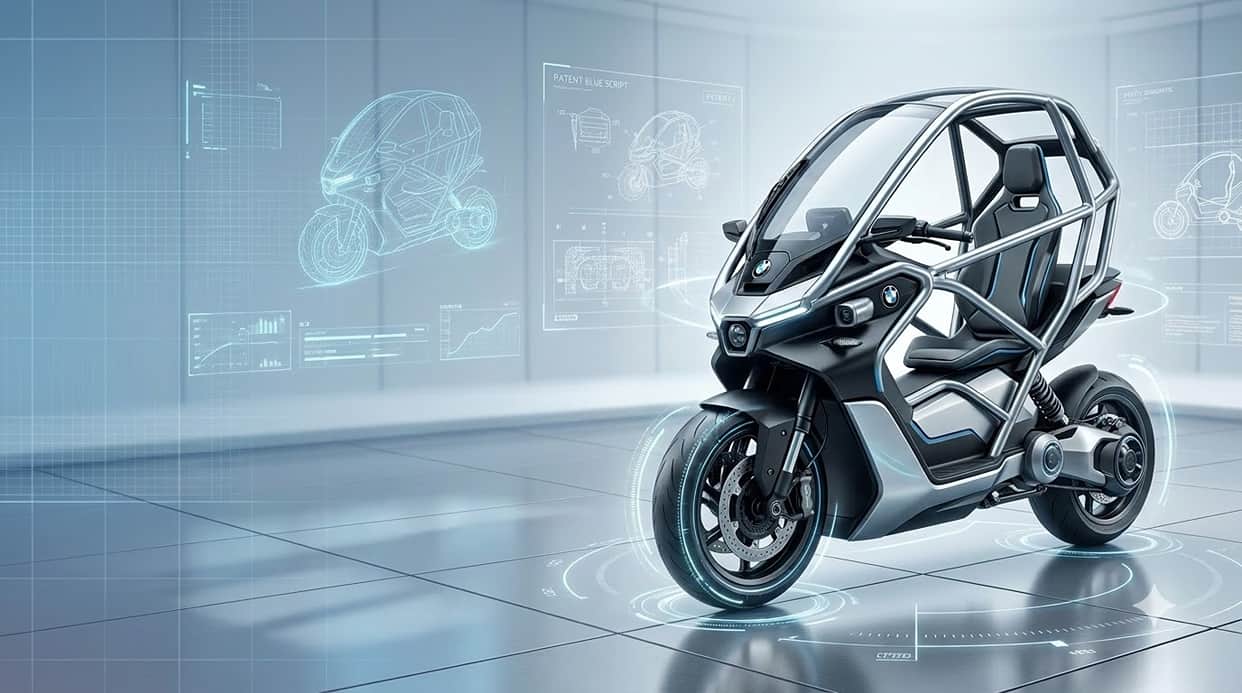 BMW Vision CE Patent Filed India, Self-Balancing Electric Two-Wheeler Explained