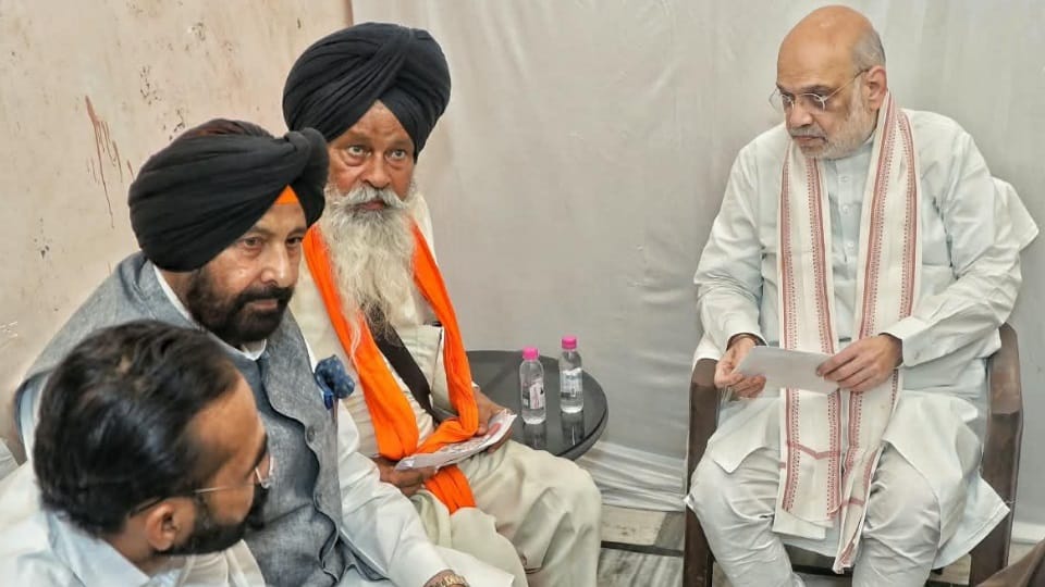 amit shah punjab visit Live home minister meet drug victims families in batala mansa dussehra in ludhiana