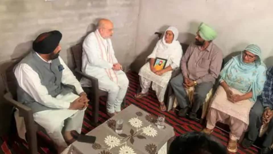 amit shah punjab visit Live home minister meet drug victims families in batala mansa dussehra in ludhiana