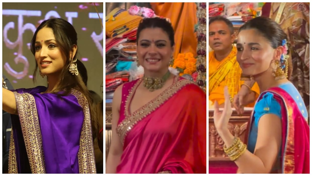 Yami Gautam at Delhi Ram Leela performed Ravan Dahan Alia Bhatta and Kajol were at Duraga Pandal