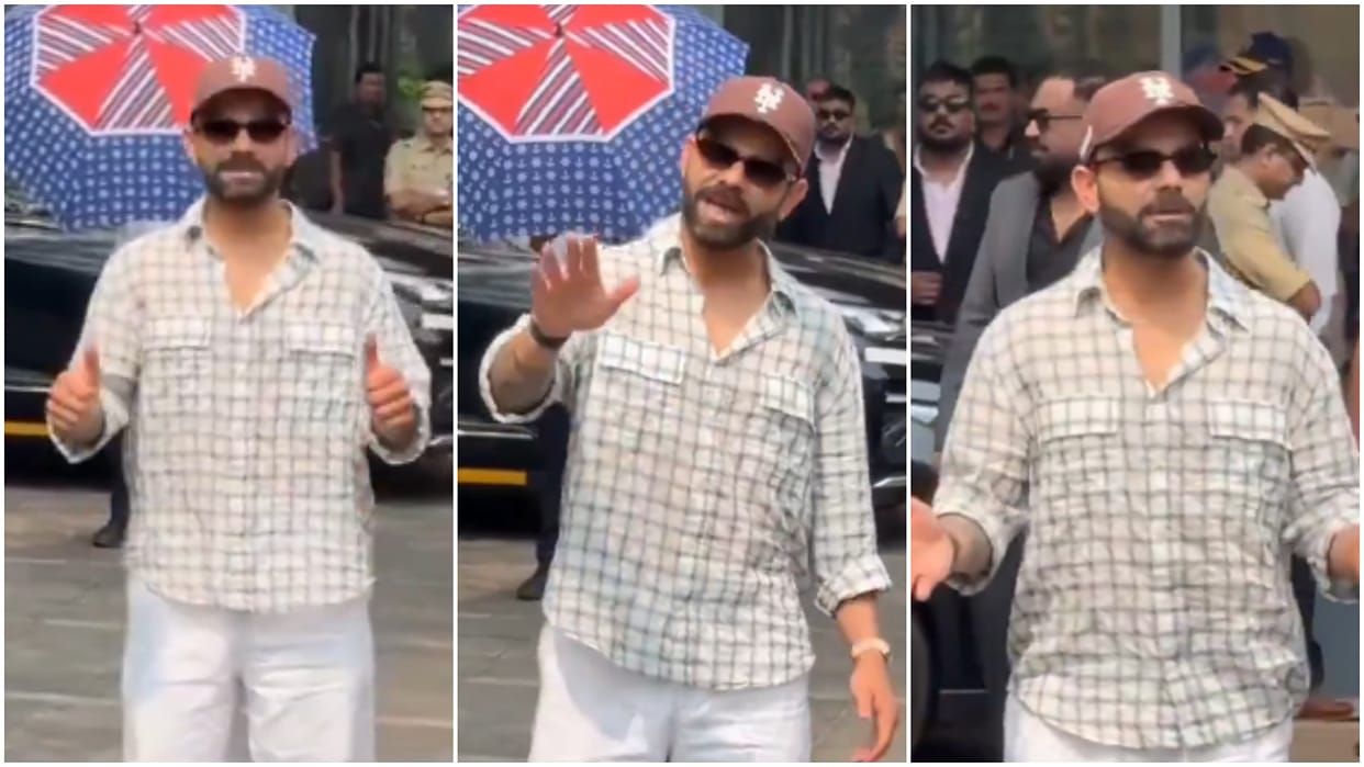 Virat Kohli spotted at Mumbai Airport before Newzealand Tour, video goes viral see