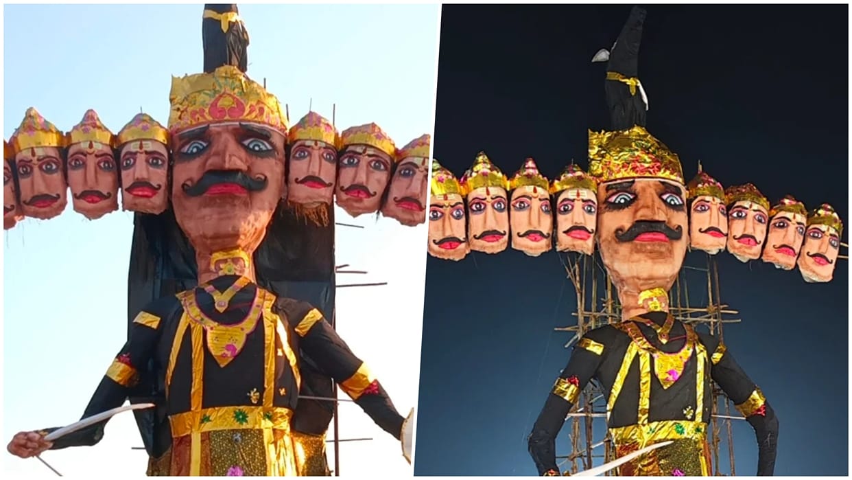 Dhamtari’s 45-Foot Ravana Draws Online Mockery Over Design, While Cost Details Remain Unclear