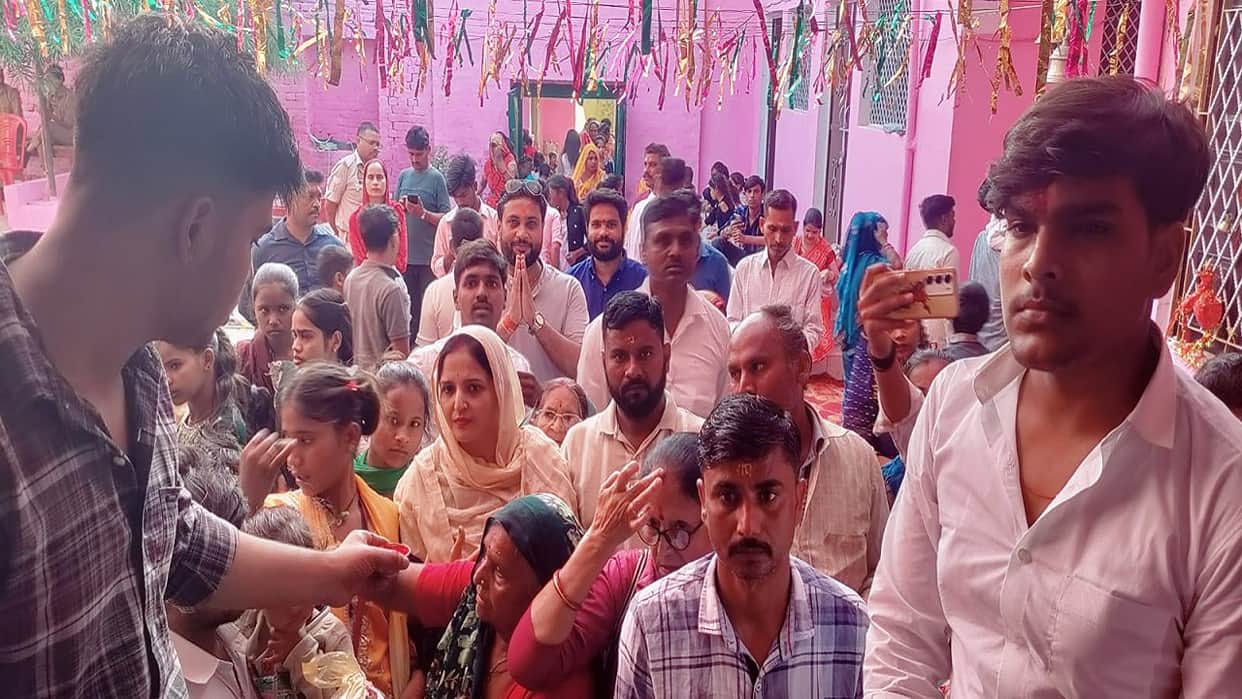 doors of the historic Devi temple opened after six months in kurriyakalan village shahjahanpur