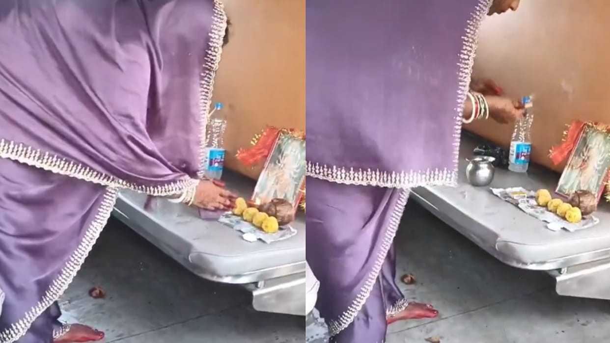 indian railway train fire lighting fine railway rules worship puja