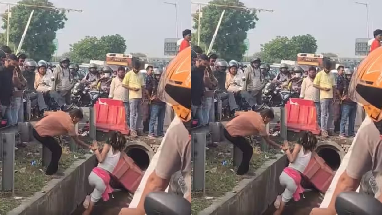 American Woman Refuses to Leave Drain Video Goes Viral on Internet