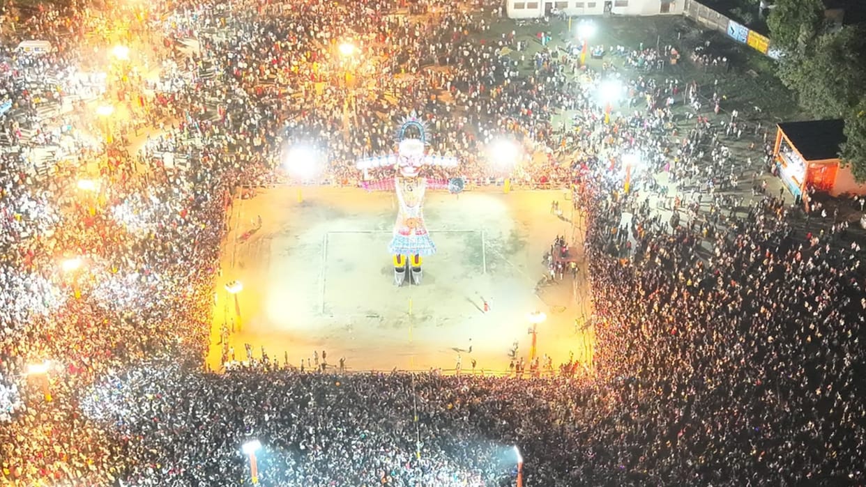 Ramlila Effigies Ravana burnt 71 locations in Ghazipur Jai Shri Ram resonate crowds gather enjoy fair