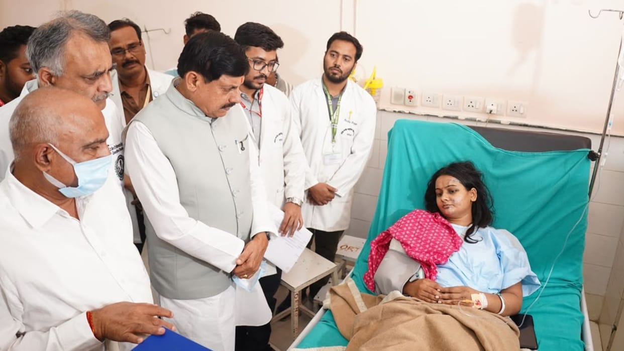 Madhya Pradesh: CM Mohan Yadav Meets Kota, Gwalior Accident Victims at AIIMS Bhopal