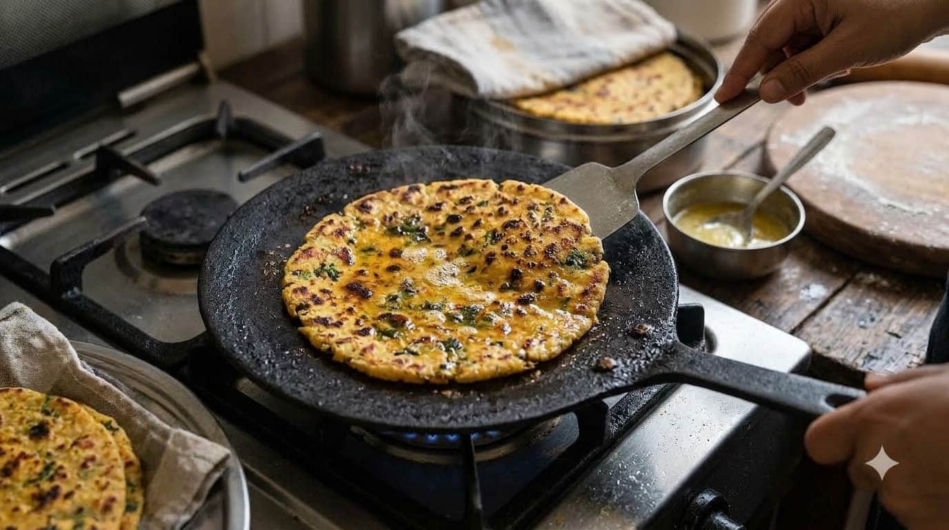 How to make makka methi paratha makka methi paratha bnanae ki recipe