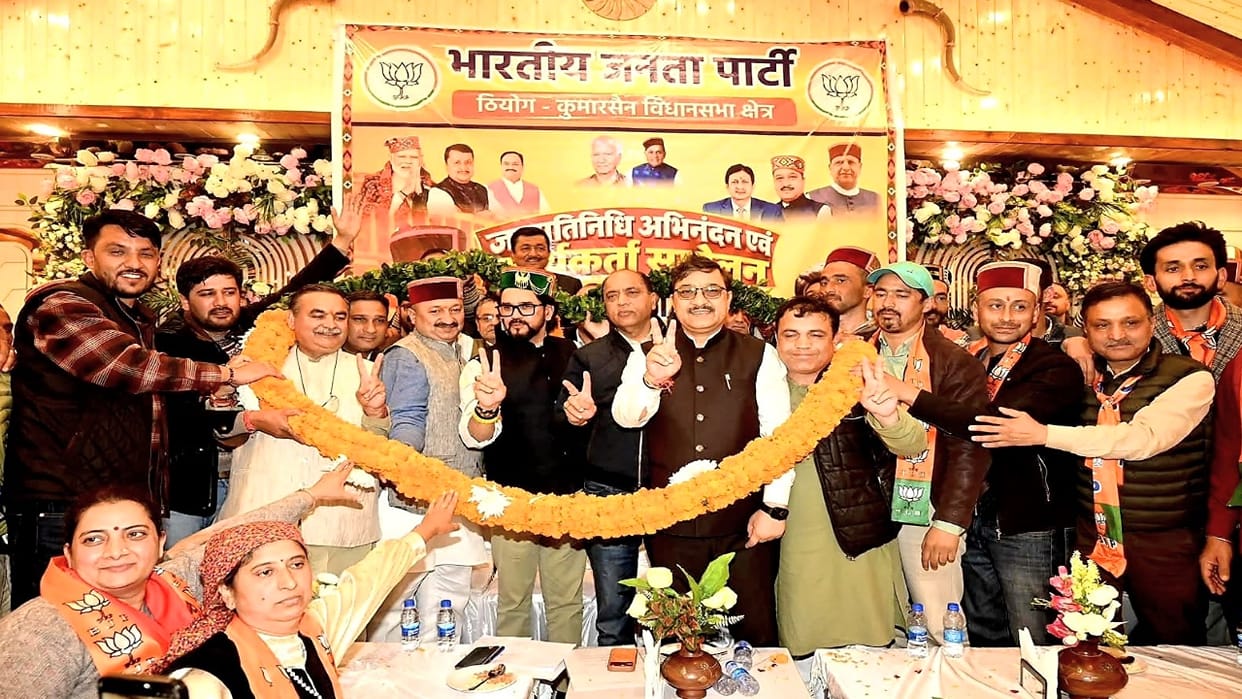 Theog: Anurag Thakur says the state’s welli being lies in the ouster of the Congress.