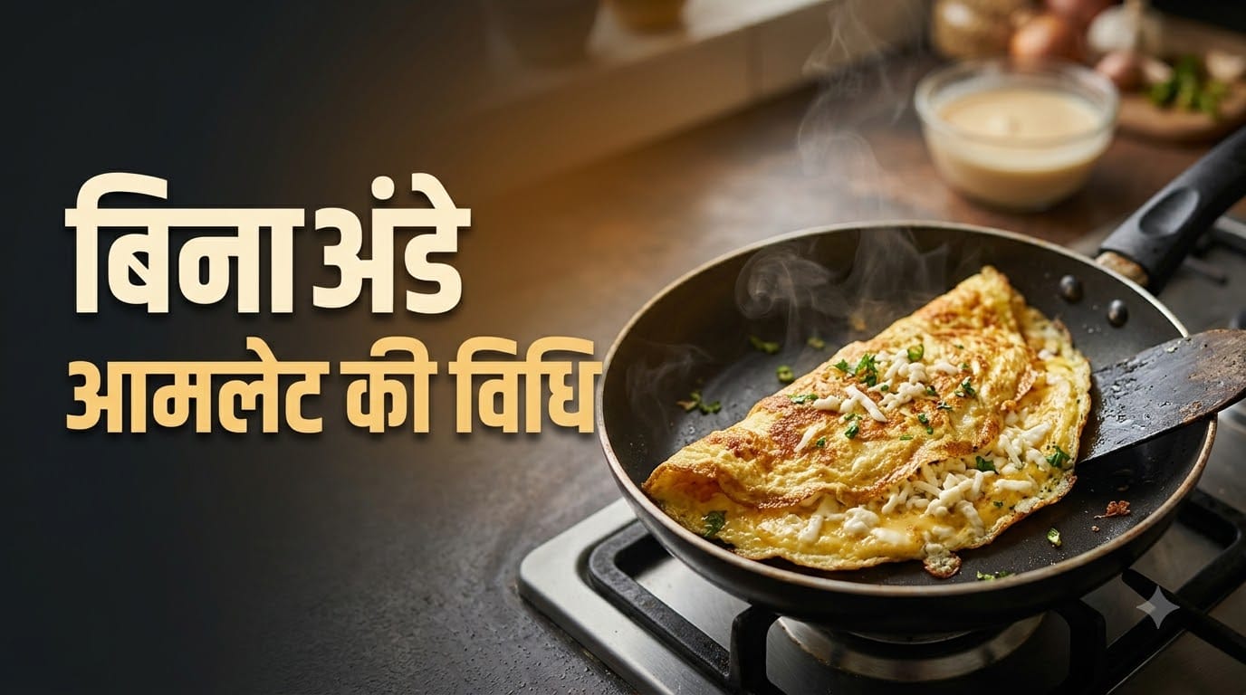 High Protein Breakfast Idea Eggless Omelette Recipe in Hindi