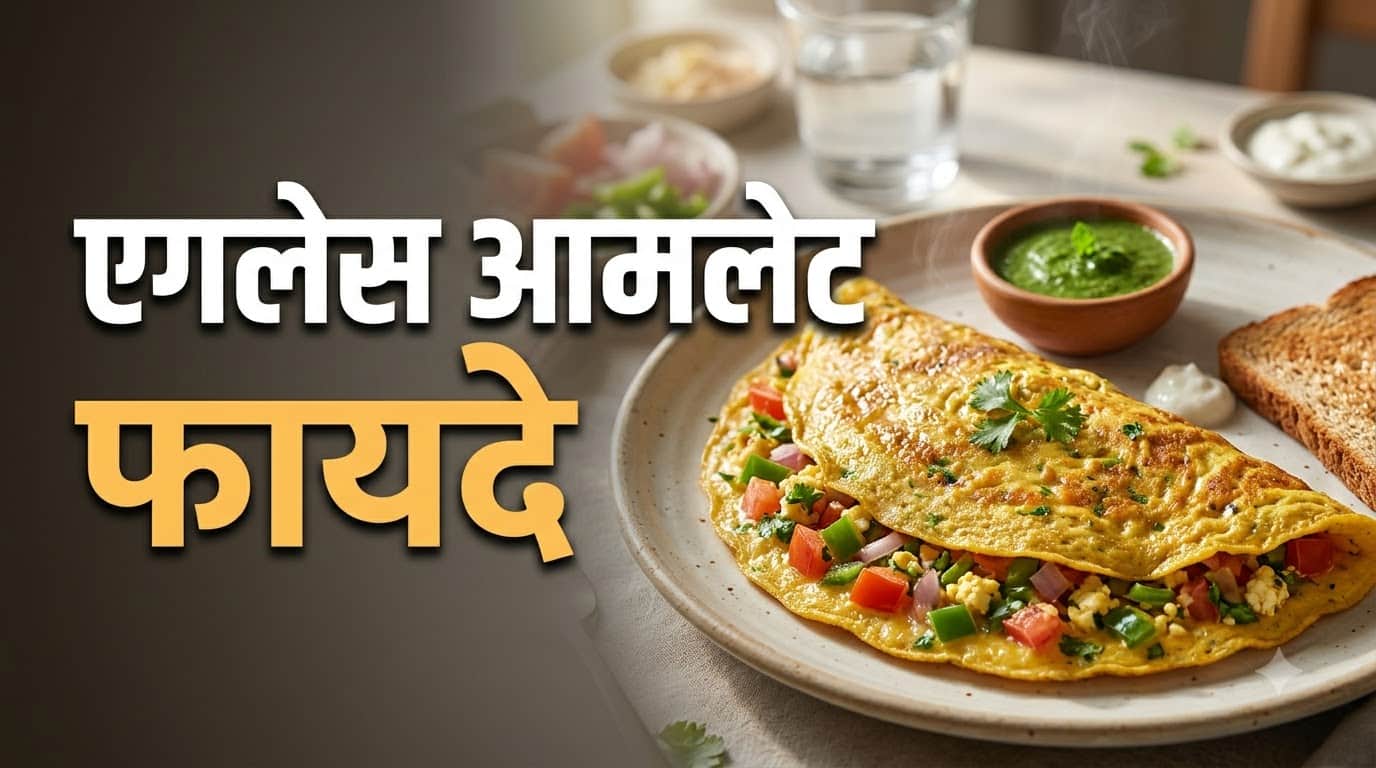 High Protein Breakfast Idea Eggless Omelette Recipe in Hindi