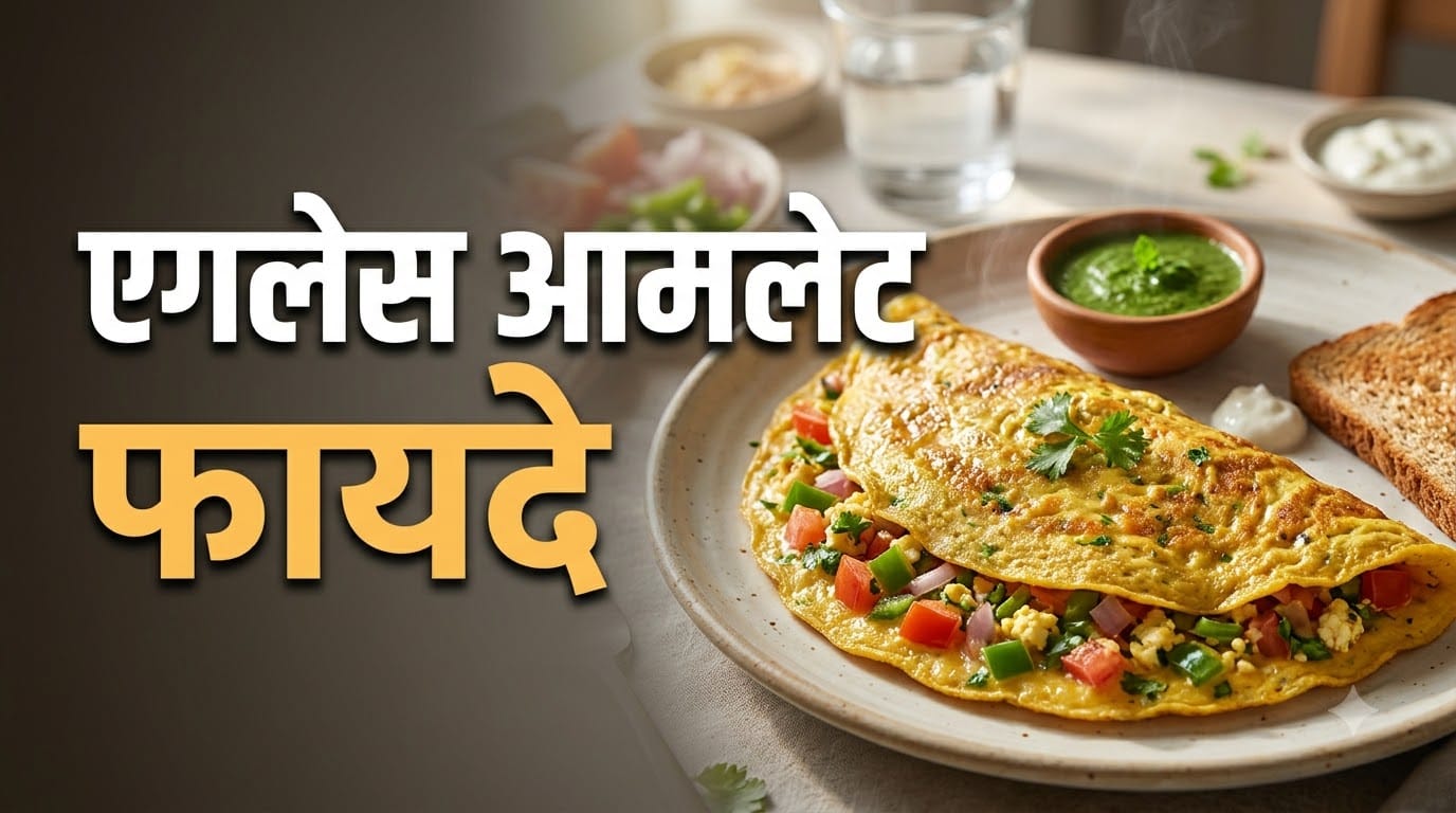 High Protein Breakfast Idea Eggless Omelette Recipe in Hindi