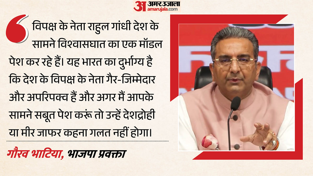 'इस गद्दार का सरदार कौन?': राहुल पर भाजपा नेता गौरव भाटिया का तीखा हमला, कांग्रेस सांसद को बताया मीर जाफर