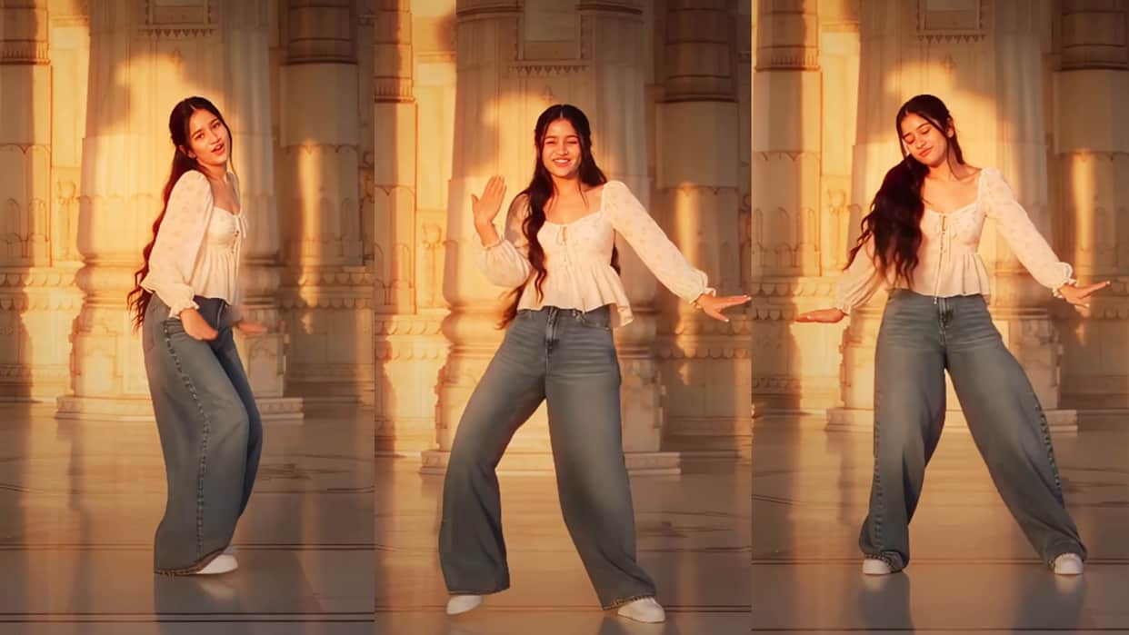 girl performs cute dance on character dheela hai song viral video