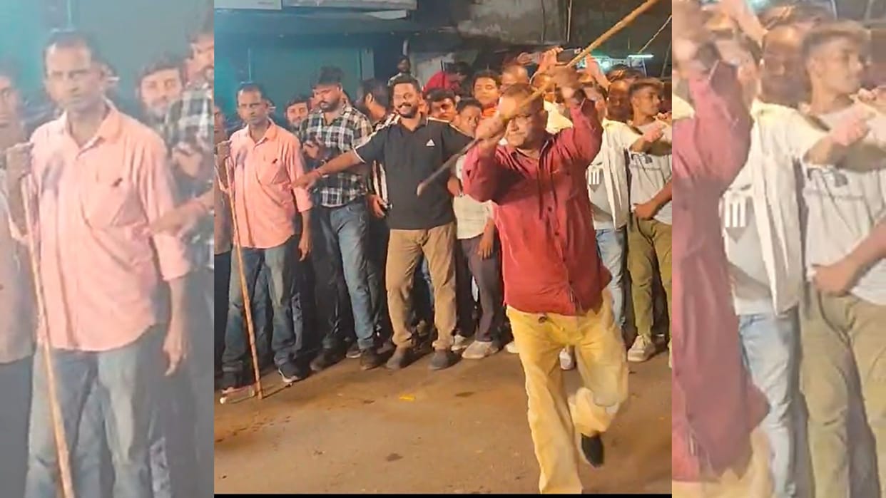 Former Student Union President Dies After Falling While Performing Lathi Stunts During Durga Idol Immersion Pr