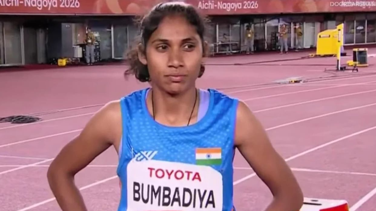 Anjanaben Bumbadiya clinched the women's 400m T47 gold silver for Jayanti Behera at Para Asian Games