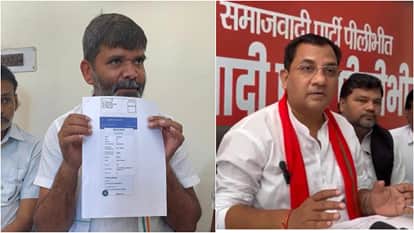 कांग्रेस नेता कुमुद गंगवार, सपा जिलाध्यक्ष धर्मेश गंगवार