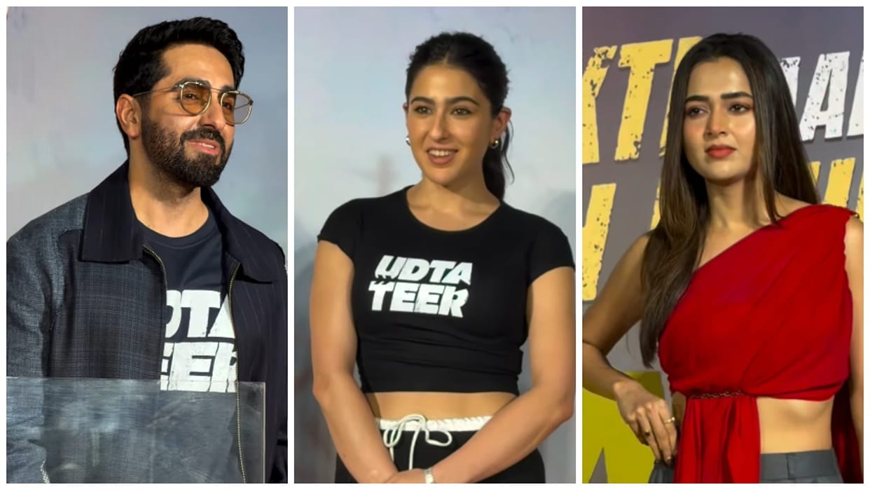 Bollywood stars including Sara Ali Khan And Ayushmann Khurrana Reached in Udta Teer Screening