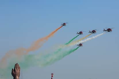Varanasi: Air Forces prowess resonates over Ganga spectators thrilled by maneuvers of Rafale and Sukhoi jets