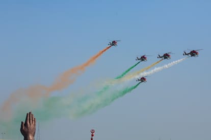 Varanasi: Air Forces prowess resonates over Ganga spectators thrilled by maneuvers of Rafale and Sukhoi jets