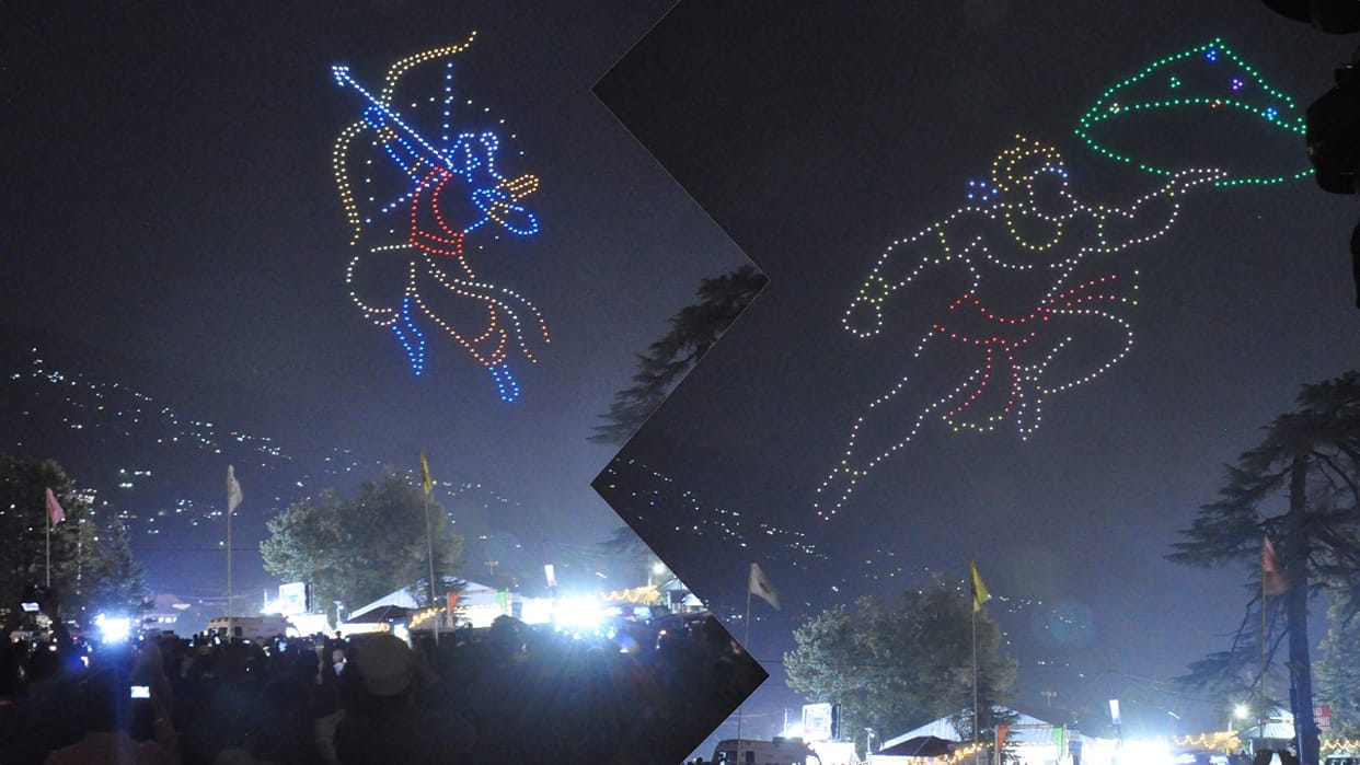 Kullu Dussehra First 500 Drone Show Lord Rama Ramayana