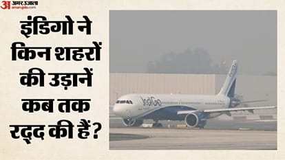इंडिगो ने किन शहरों की उड़ानें कब तक रद्द की हैं?