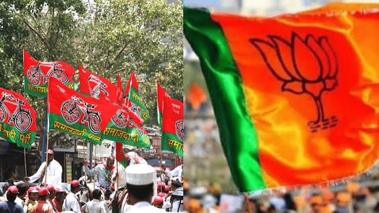Farrukhabad Uproar and commotion over fake voting heated exchange between SP and BJP leaders