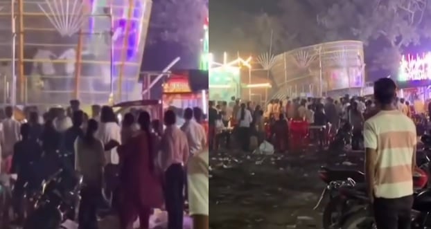 कानपुर: ग्रेविटी झूला टूटने का वीडियो वायरल, अर्मापुर मेले में हुआ था हादसा, 20 लोग थे सवार, पुलिस ने बचाई जान