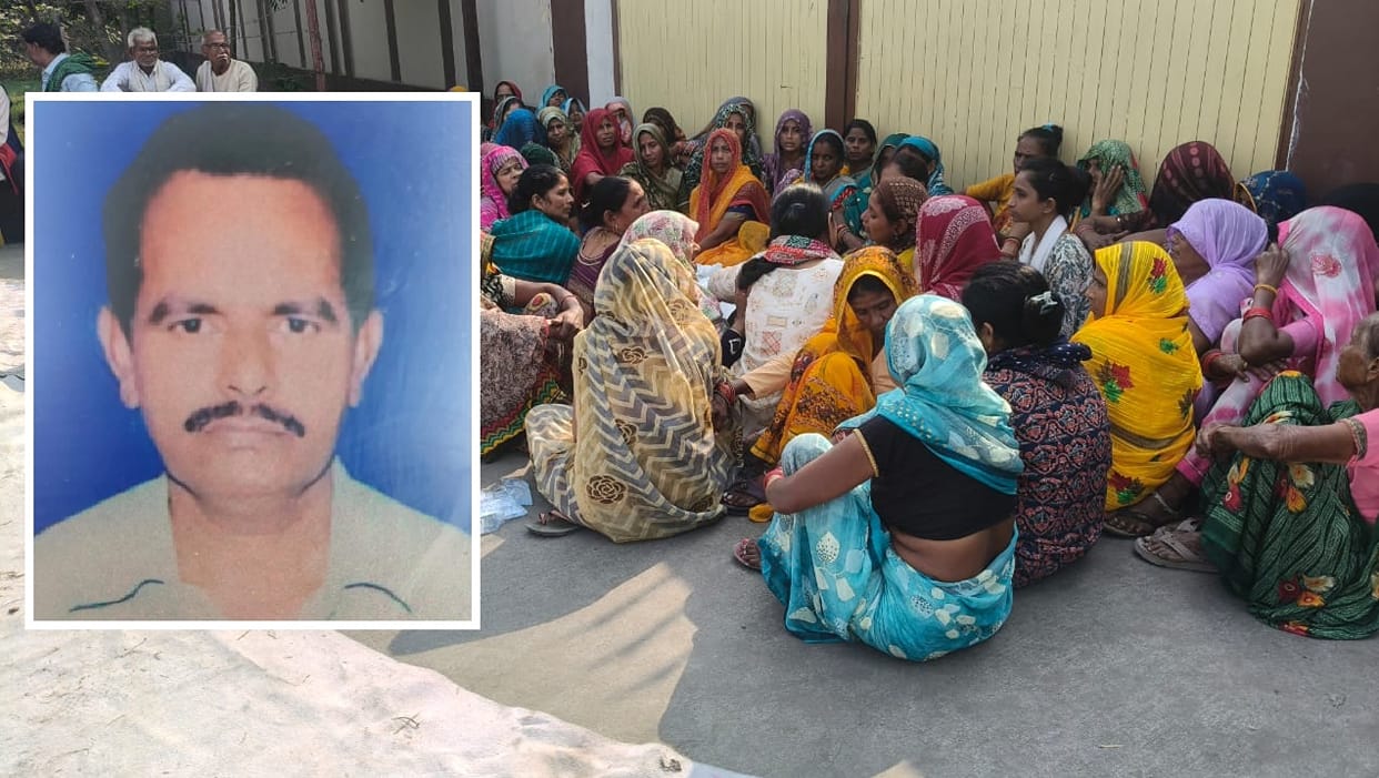 Kanpur Dehat Worker injured at animal feed factory dies family places body and stages road blockade