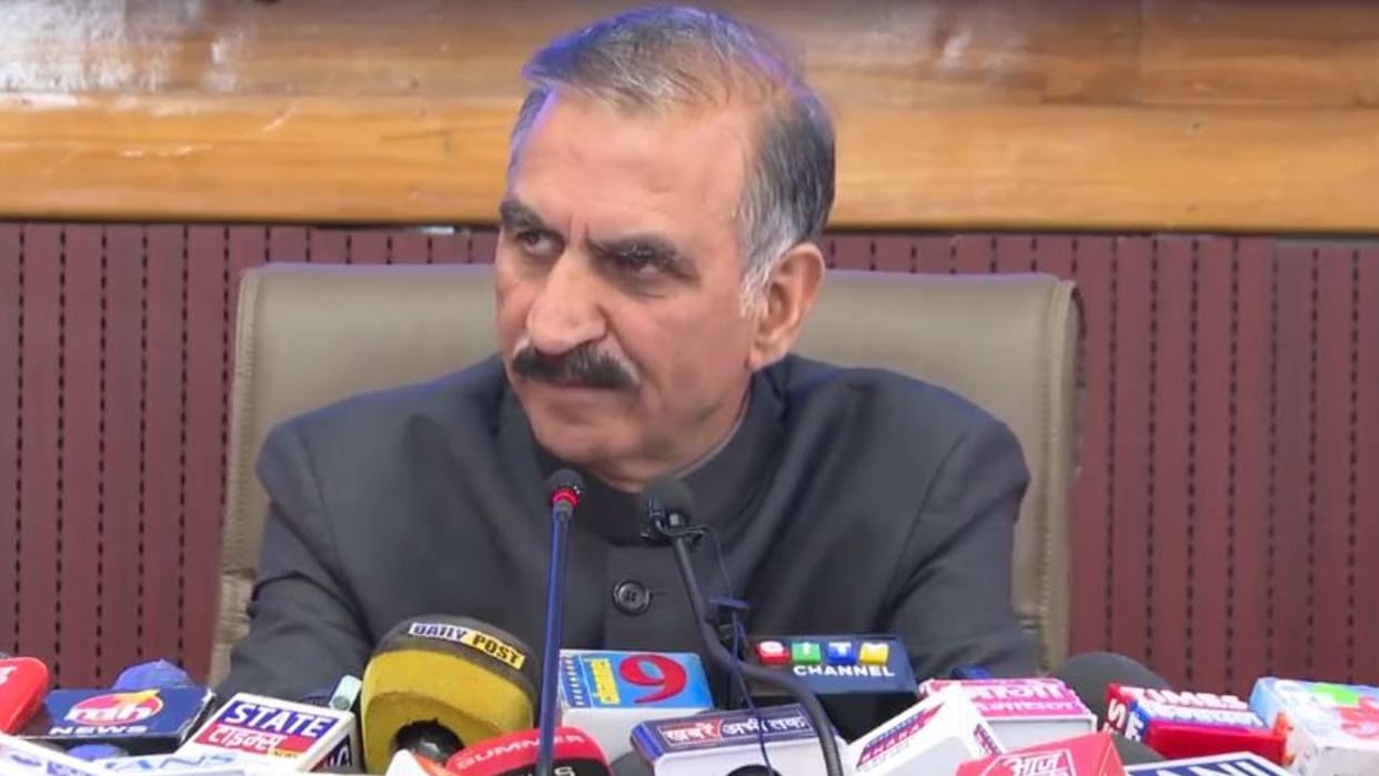 cm sukhvinder singh sukhu press conference secretariat shimla