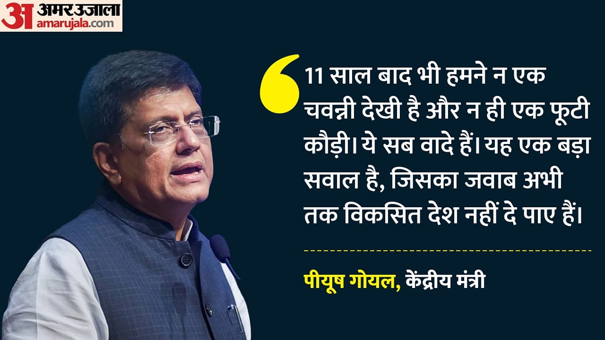 piyush goyal slam developed nations for climate finance said we have not seen nickle or dime