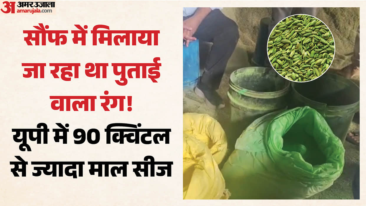 up jalalabad food adulteration fennel seized paint colour 90 quintal